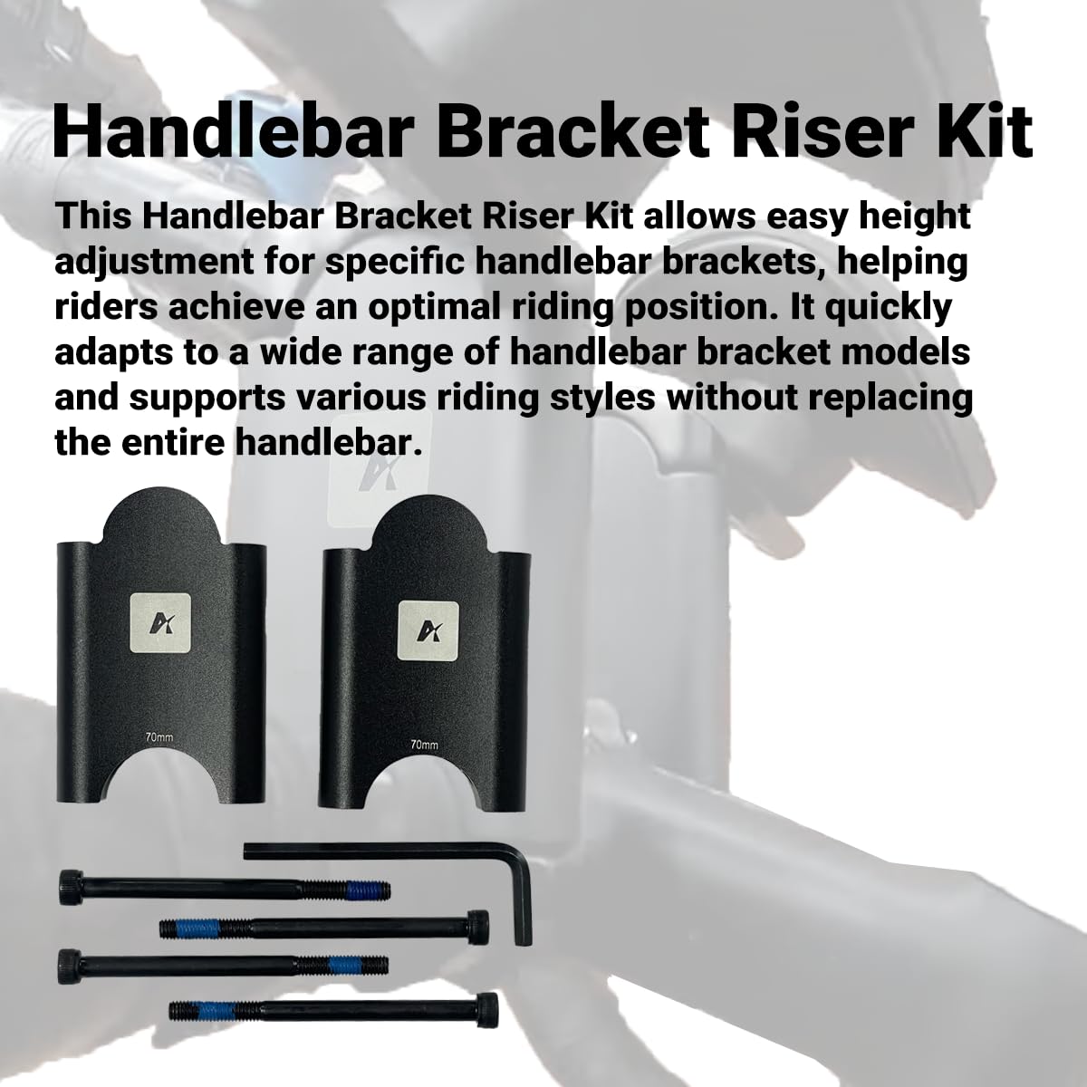 AGILLE aerobar riser side profile illustrating stacked riser blocks and 31.8mm clamp fit