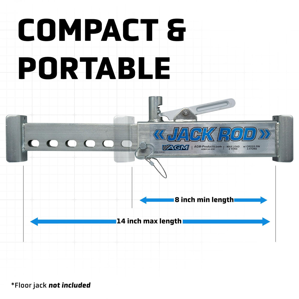 AGM-Products.com jack rod stored in trunk and tool bag for roadside readiness benefit