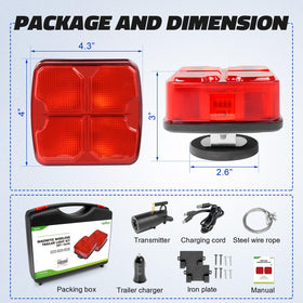 Agrieyes illuminated LED bar detail showing bright crimson visibility