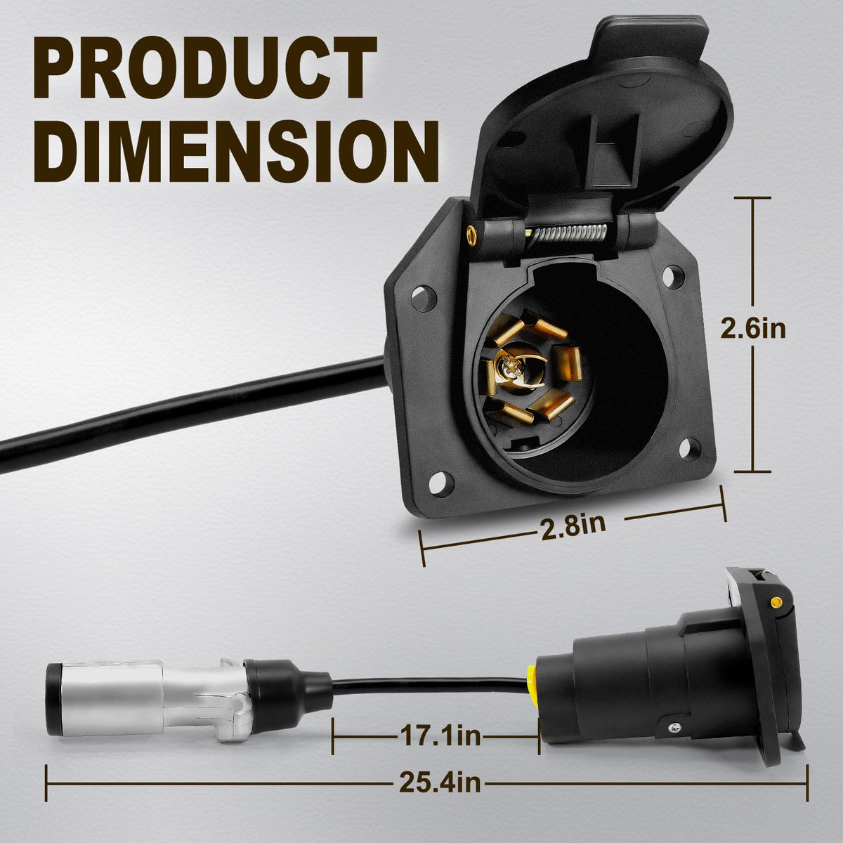 Agrieyes TM8030 connected to trailer demonstrating secure lighting link