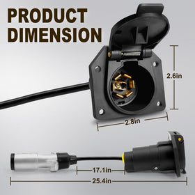 Agrieyes TM8030 connected to trailer demonstrating secure lighting link