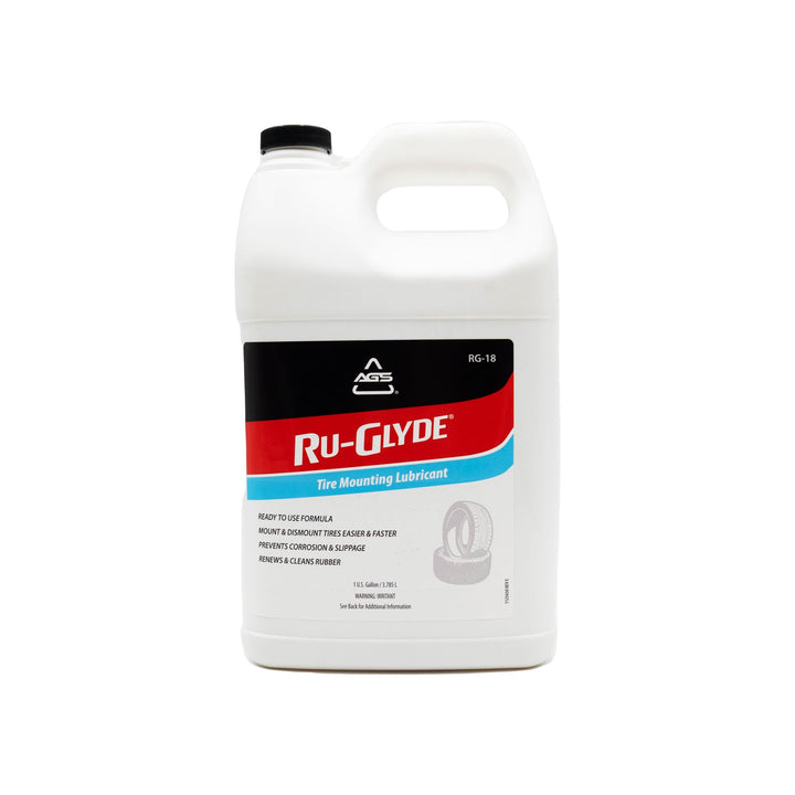 AGS Ru-Glyde gallon jug front view showing professional-ready packaging and capacity benefit