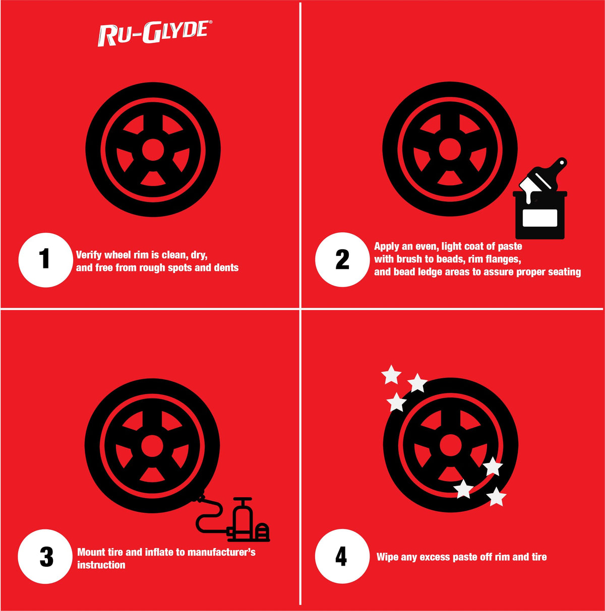 AGS Ru-Glyde used on large commercial tire showing heavy-duty performance