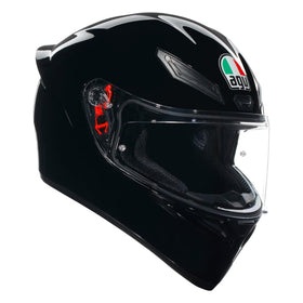 AGV K1 S front view showing aerodynamic shell and secure fit benefit