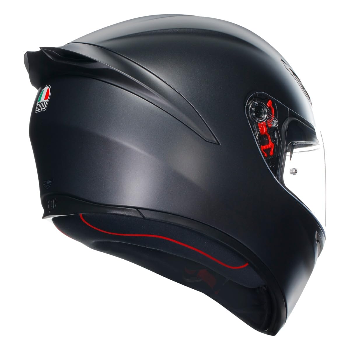 AGV K1 S Street double-D chinstrap close detail offering secure race-proven retention