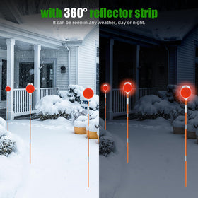 AHKUNMT markers installed along driveway demonstrating size and placement clarity