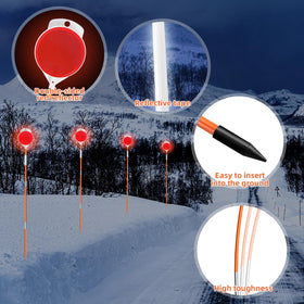 AHKUNMT detail of 8-inch reflective tape wrapped on shaft enhancing driver guidance