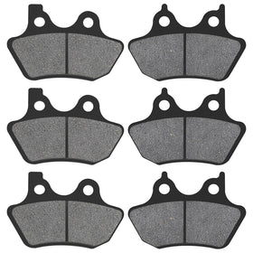 AHL front and rear brake pads packaging showing fitment and benefits