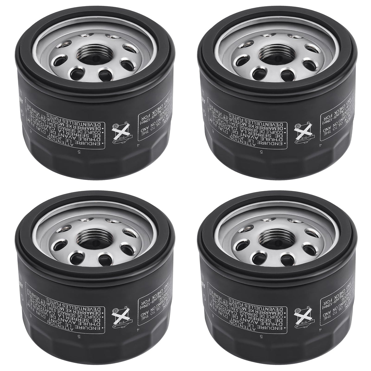AHNTTGS front view of 49065-0721 oil filter showing label and fit