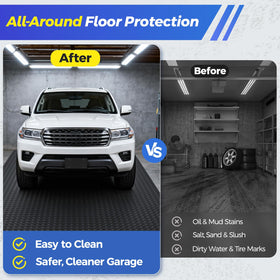 AHUAWA car parked on mat demonstrating vehicle protection benefit