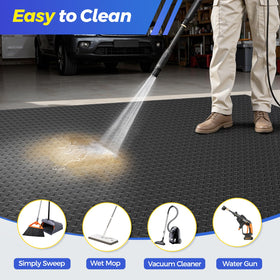 AHUAWA being hosed clean to show easy maintenance advantage