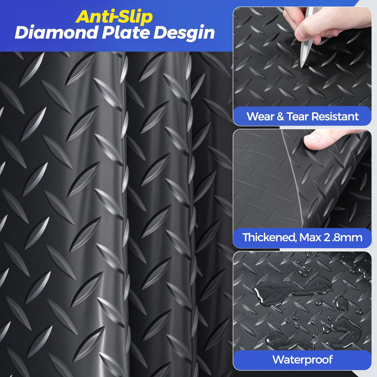 AHUAWA hands rolling out mat for simple, tool-free installation