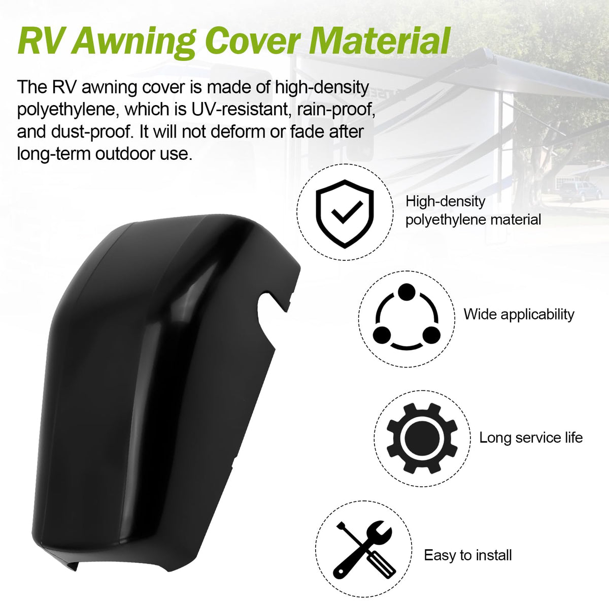 Ahuliao left-side installation on RV demonstrating quick tool-free mounting benefit