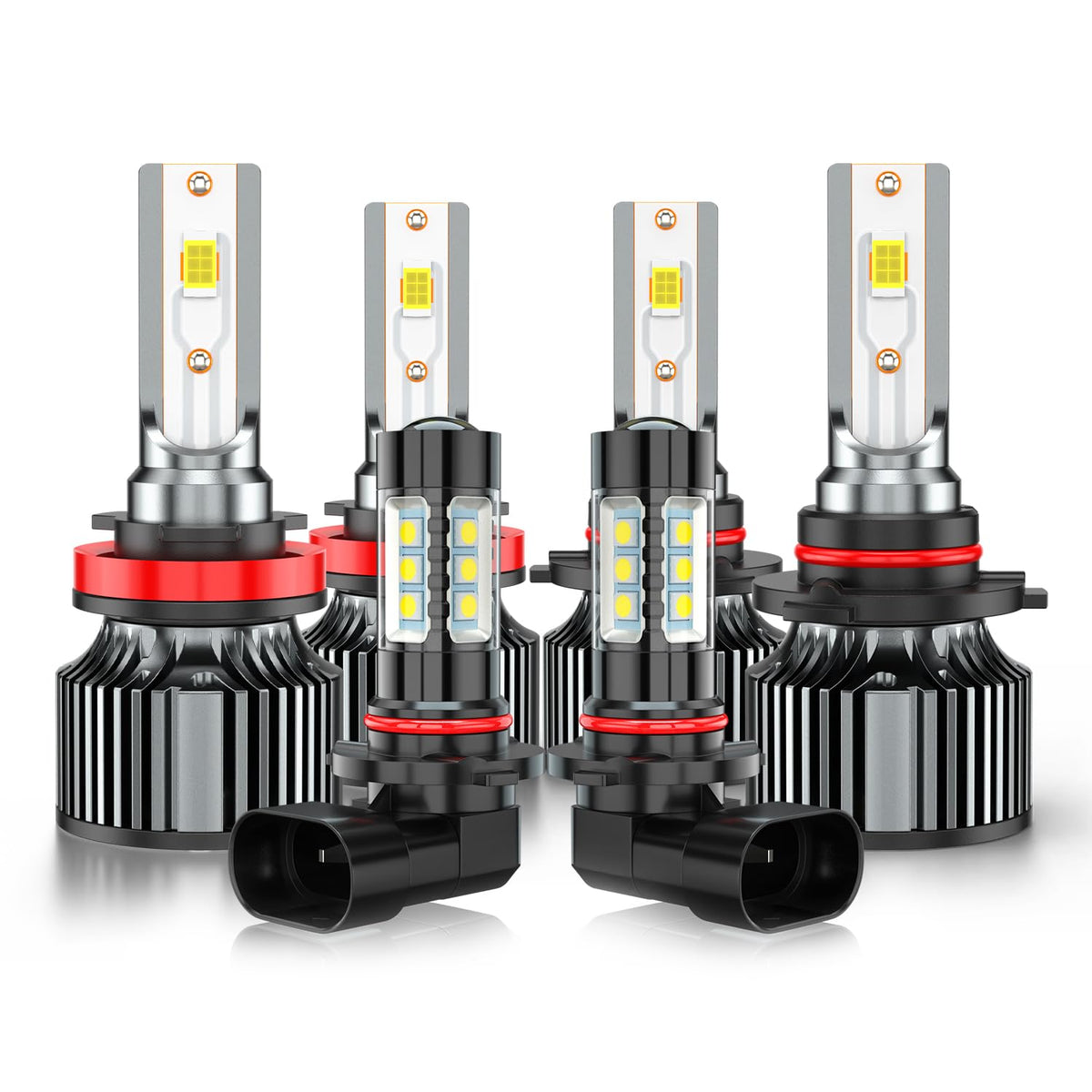 AHXLRLS front packaging showing full six-bulb kit and clear compatibility for Honda Pilot