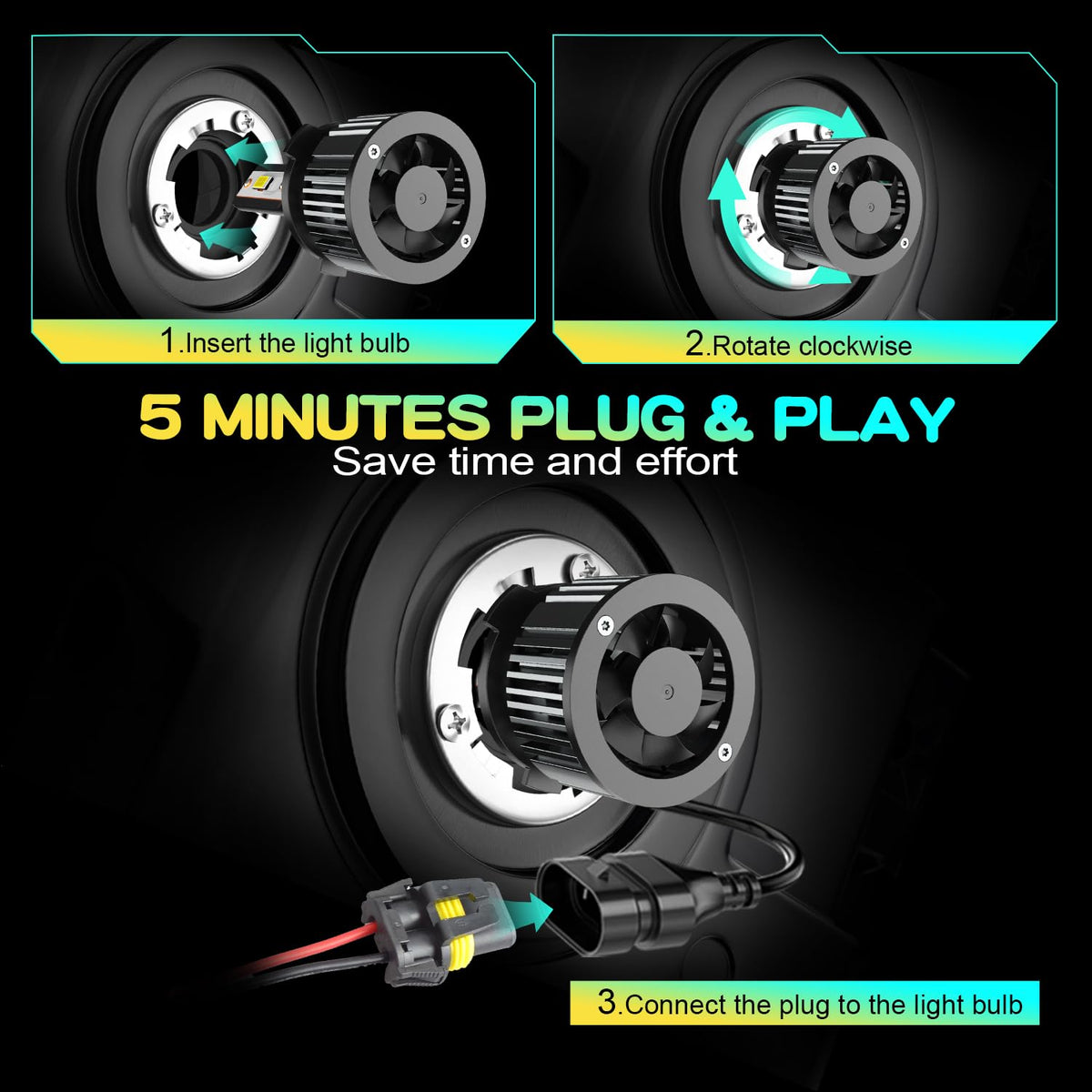 AHXLRLS bulb next to hand to show compact size and fit