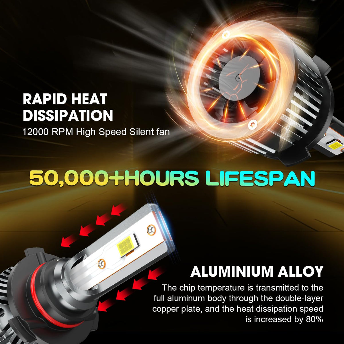 AHXLRLS slim heat sink profile illustrating compact fit in housings