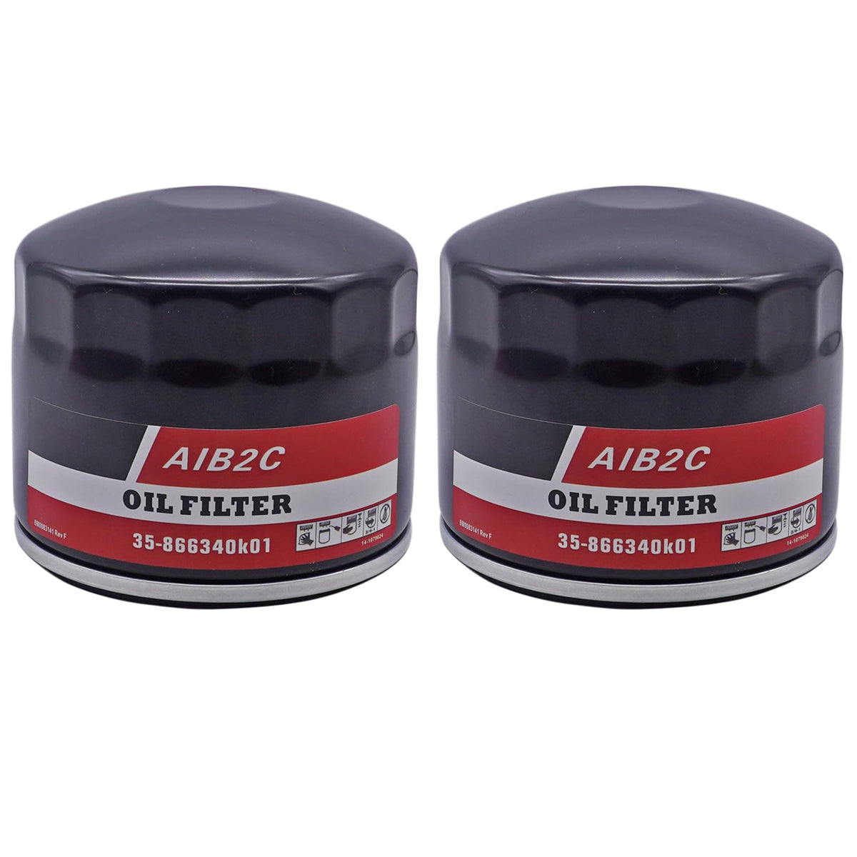 AIB2C front view of two filters showing compact design and easy fit