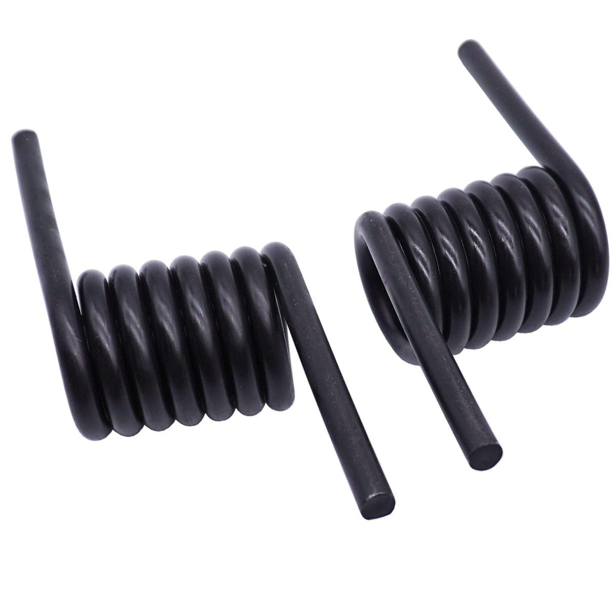 AIB2C front view of left and right heavy-duty trailer ramp springs showing balanced pair