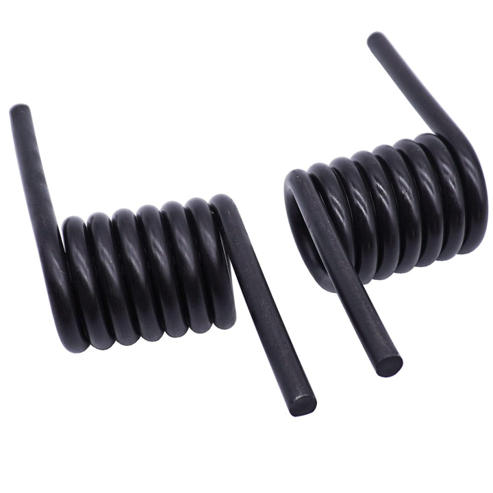 AIB2C front view of left and right heavy-duty trailer ramp springs showing balanced pair