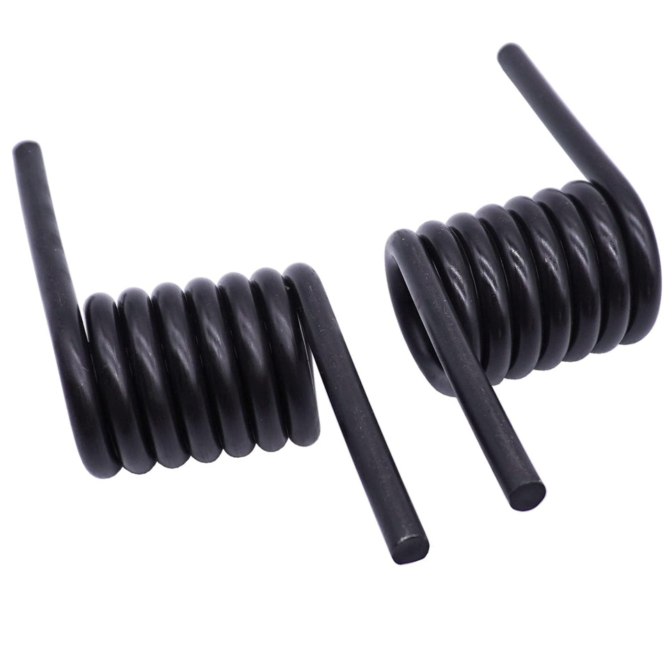 AIB2C front view of left and right heavy-duty trailer ramp springs showing balanced pair