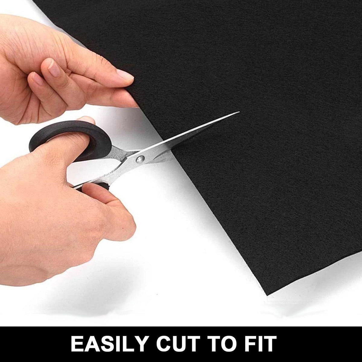 AiBOB being trimmed with scissors for custom fit and convenience