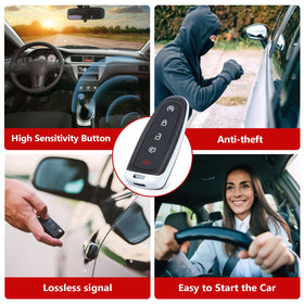 Aichiyu remote installed in vehicle ignition demonstrating fit and function