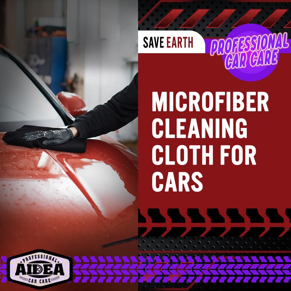 AIDEA cloth absorbing spilled liquid demonstrating rapid absorbency and streak-free drying
