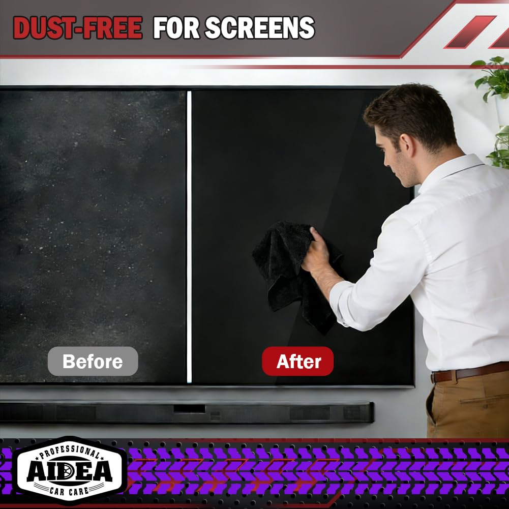 AIDEA used to wipe car dashboard delivering scratch-free, clean finish