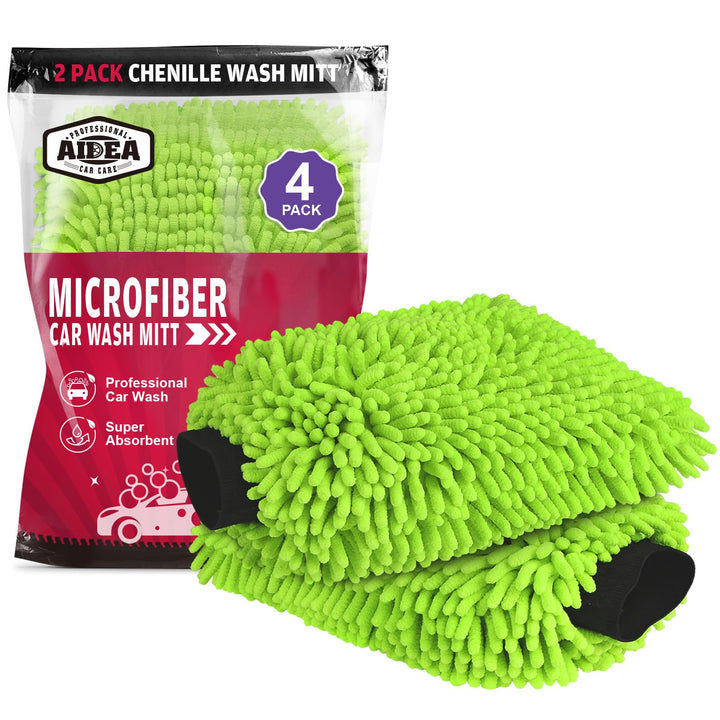 AIDEA front pack of four mitts showing product and color, easy storage benefit