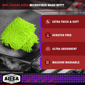 AIDEA smooth microfiber side detail showing lint-free finish benefit