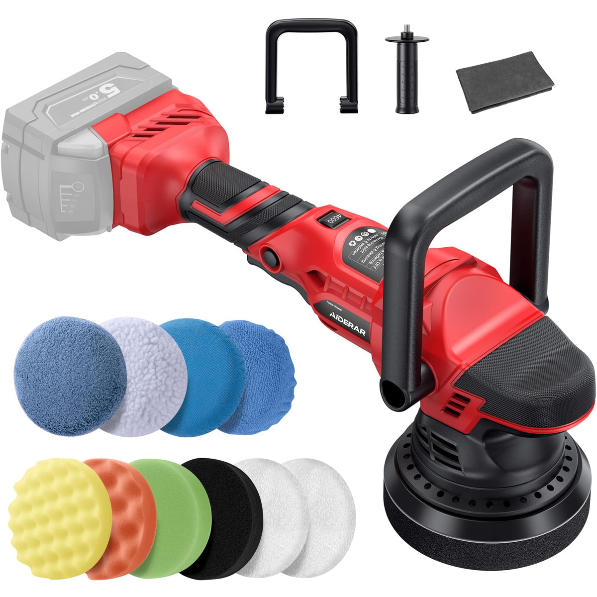 AIDERAR front view of polisher showing compact design and professional performance