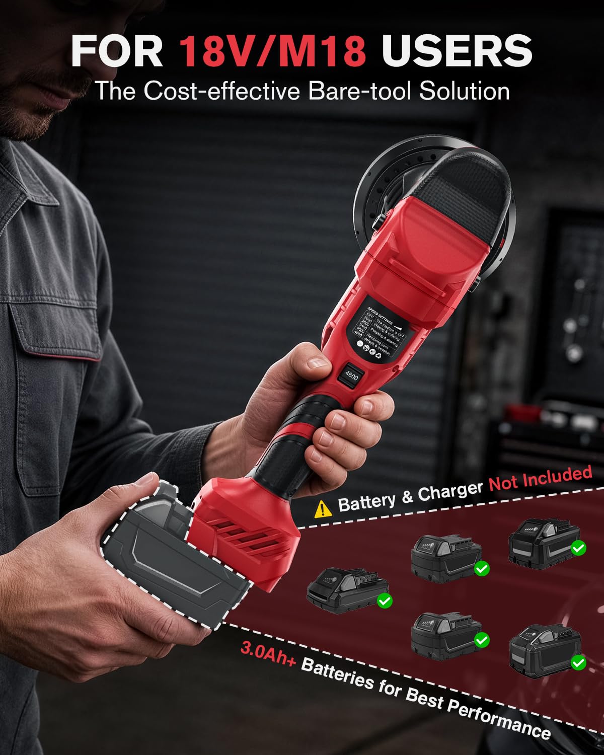 AIDERAR side handle detail offering improved grip and reduced arm fatigue