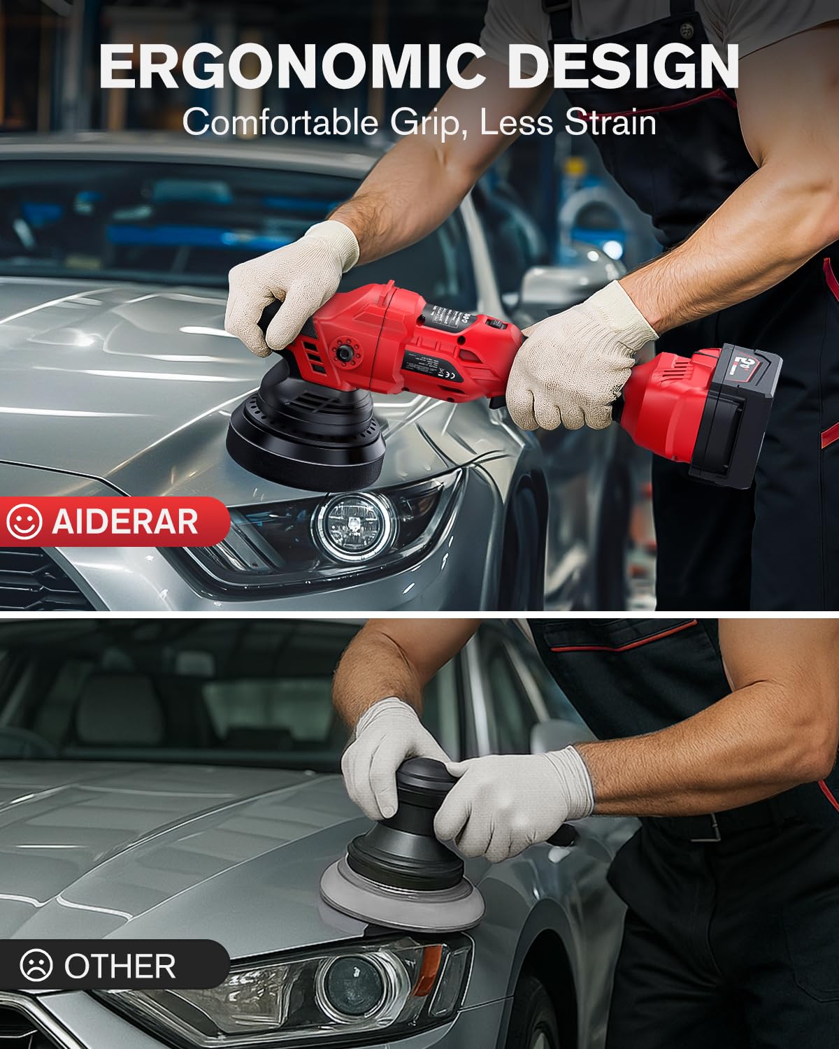 AIDERAR close texture view of brushless motor housing for long-lasting reliability