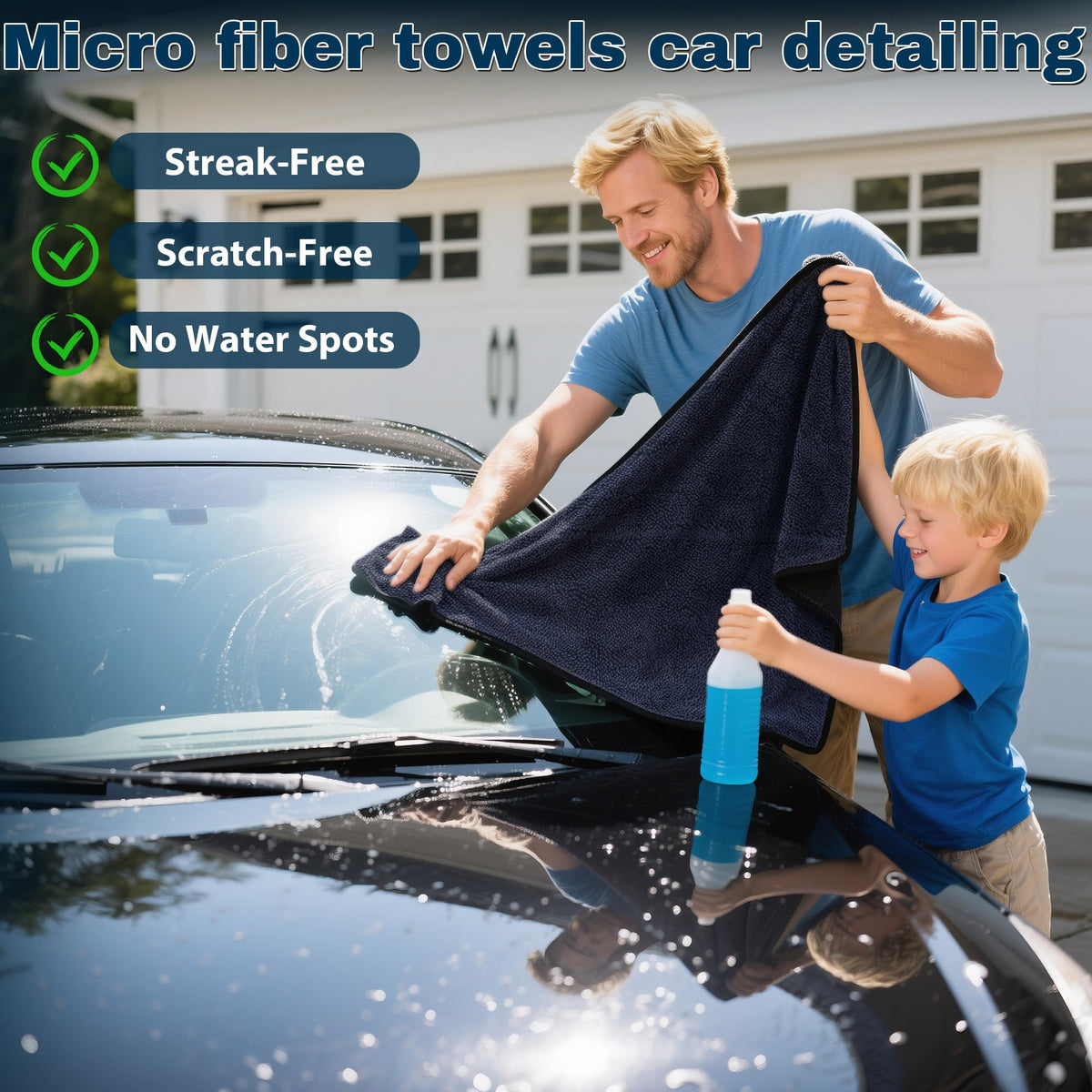 Aidoclip oversized 36x24 towel spread flat showing absorbent coverage benefit
