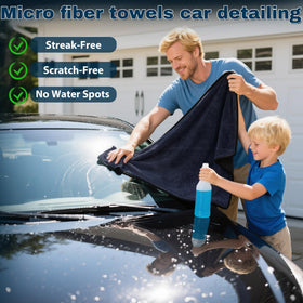 Aidoclip oversized 36x24 towel spread flat showing absorbent coverage benefit