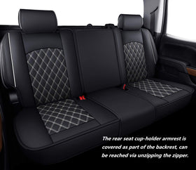 Aierxuan rear headrest strap detail with two lengths for year-specific fit