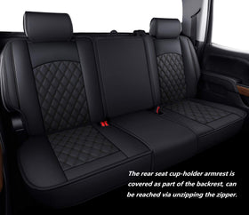 Aierxuan headrest strap detail demonstrating adjustable fit for model years