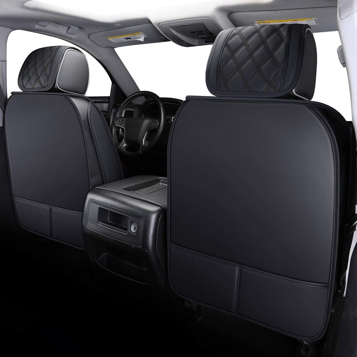 Aierxuan dual headrest strap options displayed for pre-2019 and 2019–2026 fit