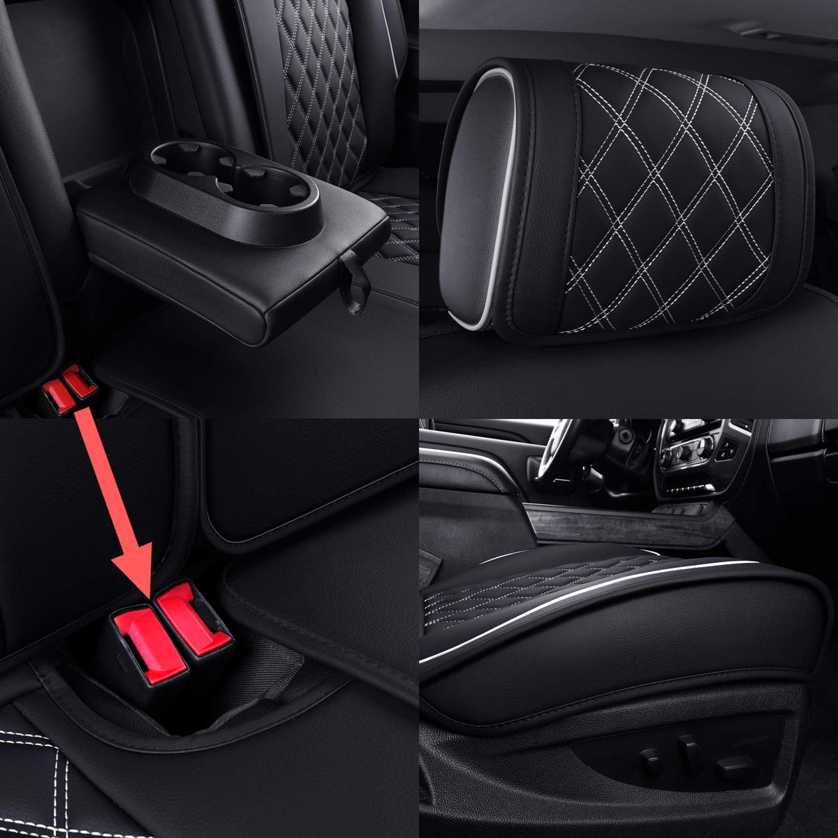 Aierxuan seat back pocket detail for storing small items and added convenience