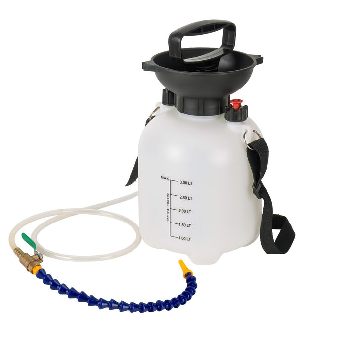 AIGMlSON 3L pump front view showing ergonomic handle and funnel benefit easy operation