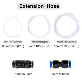 AIGMlSON hoses and clamps detail showing clear inlet hoses for visible flow benefit