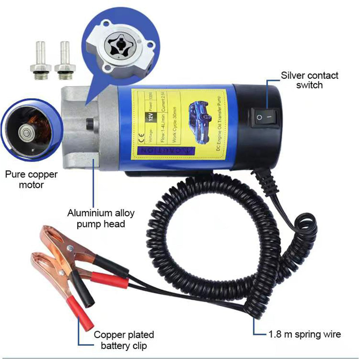 AIGMlSON motor close-up highlighting 100W copper motor and durability benefit
