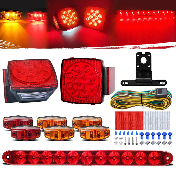 Aila front view of dual square tail lights showing bright visibility benefits