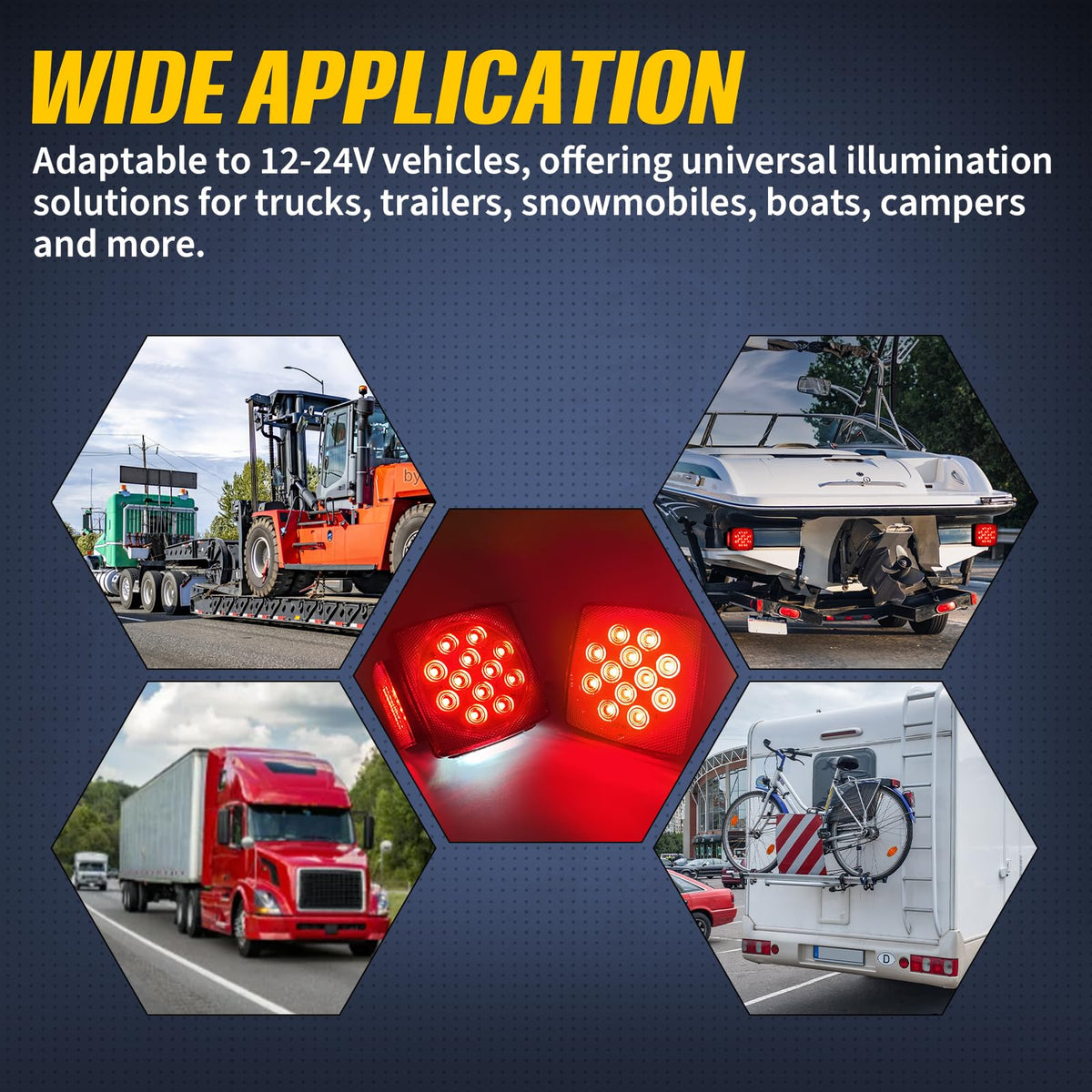 Aila lights installed on a utility trailer improving nighttime safety