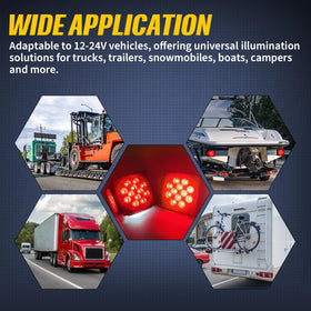 Aila lights installed on a utility trailer improving nighttime safety