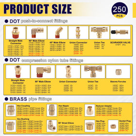 Ailbiuko assorted fittings laid out to display variety and save repair time