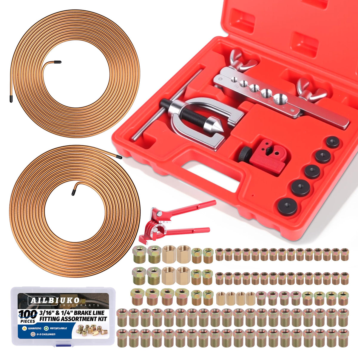 Ailbiuko front packaging showing kit layout and included parts for quick identification