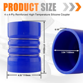 Ailbiuko blue silicone hump hose on truck showing reliable professional installation