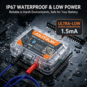 AILITRON BM6 submerged-water-splash image highlighting IP67 waterproof protection