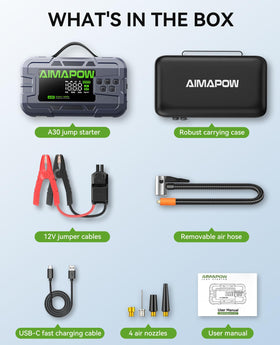 AIMAPOW packed inside storage case for organized travel convenience